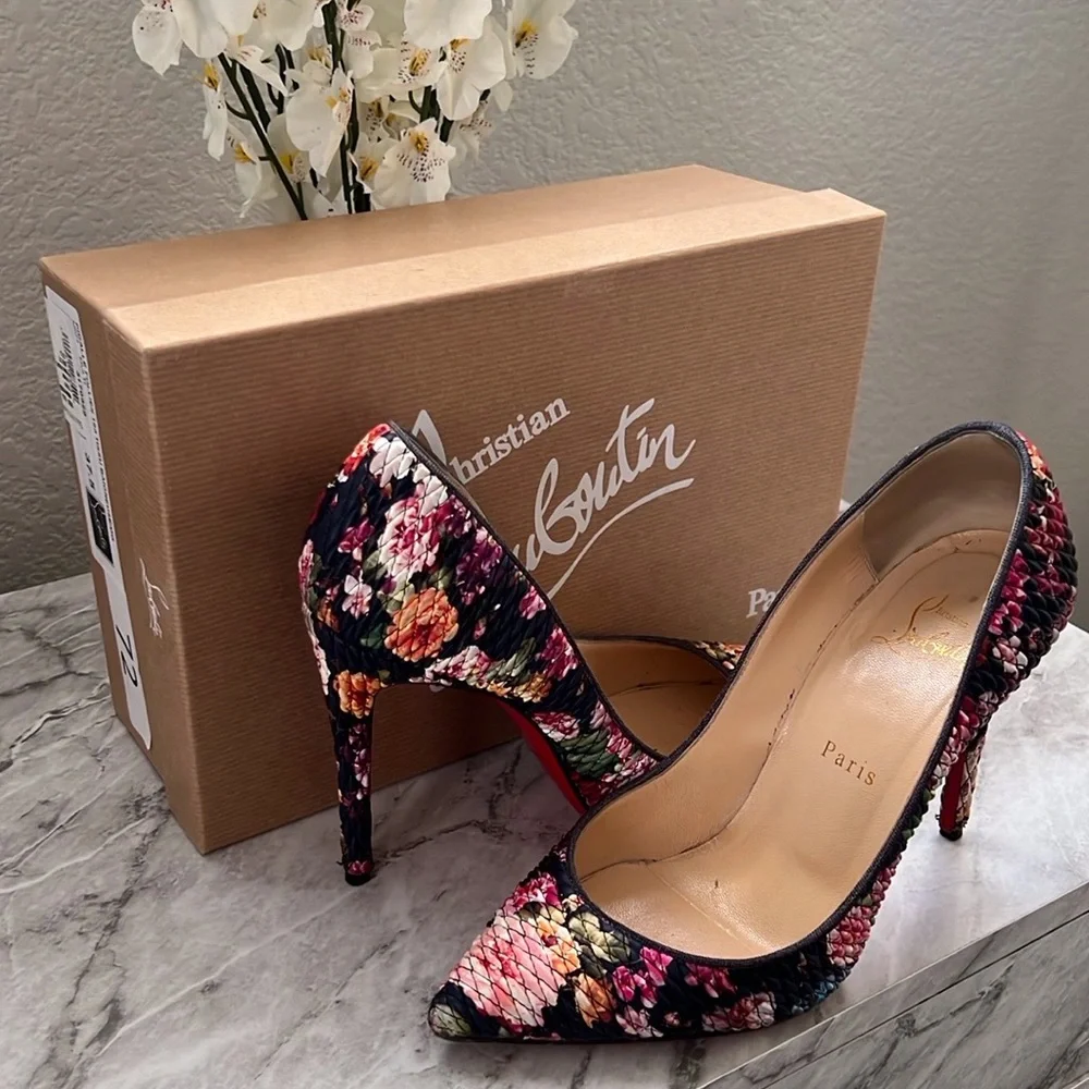 Christian Louboutin Pigalle Follies Multicolor Women's Heels - Picture 5 of 10